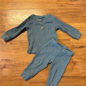 Carter's Organic Waffle Knit Set in Blue
